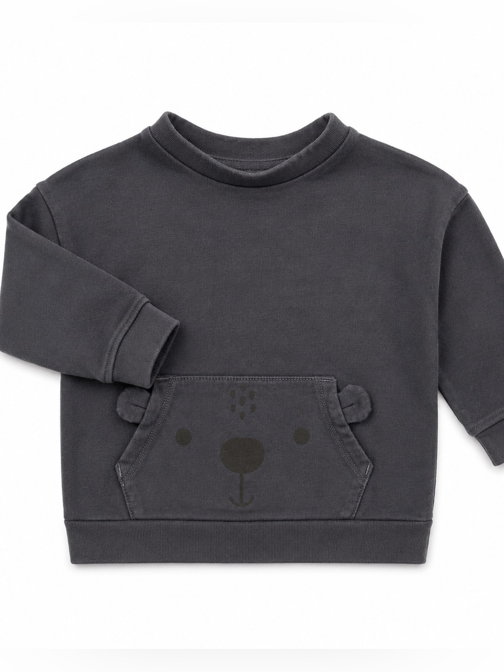 George Kids Charcoal Bear Pocket Hoodie